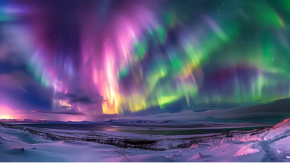 ICELAND: NORTHERN LIGHTS AMONG LAVA AND GLACIERS